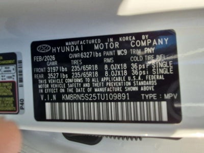 2026 Hyundai PALISADE SEL Premium 8P FWD