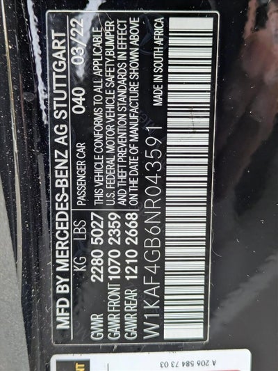 2022 Mercedes-Benz C-Class C 300 Sedan