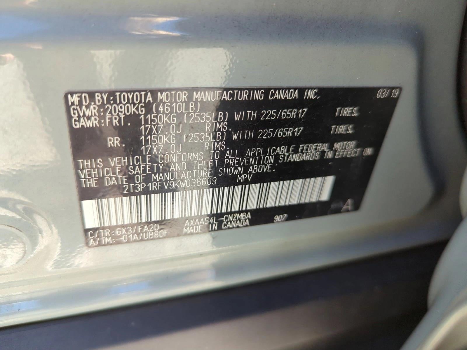 2019 Toyota RAV4 XLE AWD (Natl)