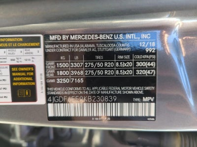 2019 Mercedes-Benz GLS GLS 450 4MATIC® SUV