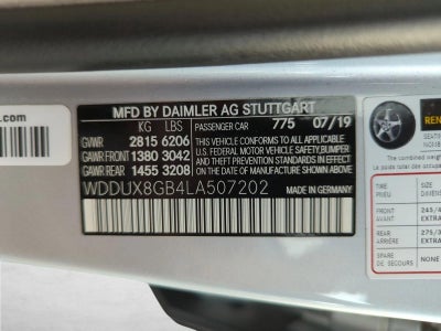 2020 Mercedes-Benz S-Class Maybach S 560 4MATIC® Sedan