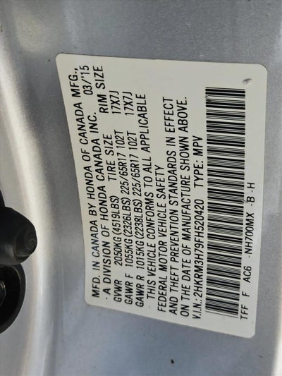 2015 Honda CR-V EX-L 2WD with Navigation