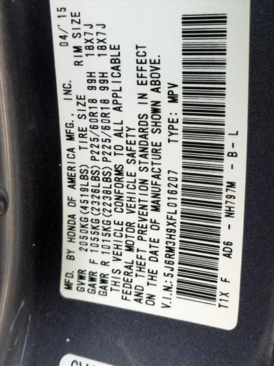 2015 Honda CR-V Touring 2WD