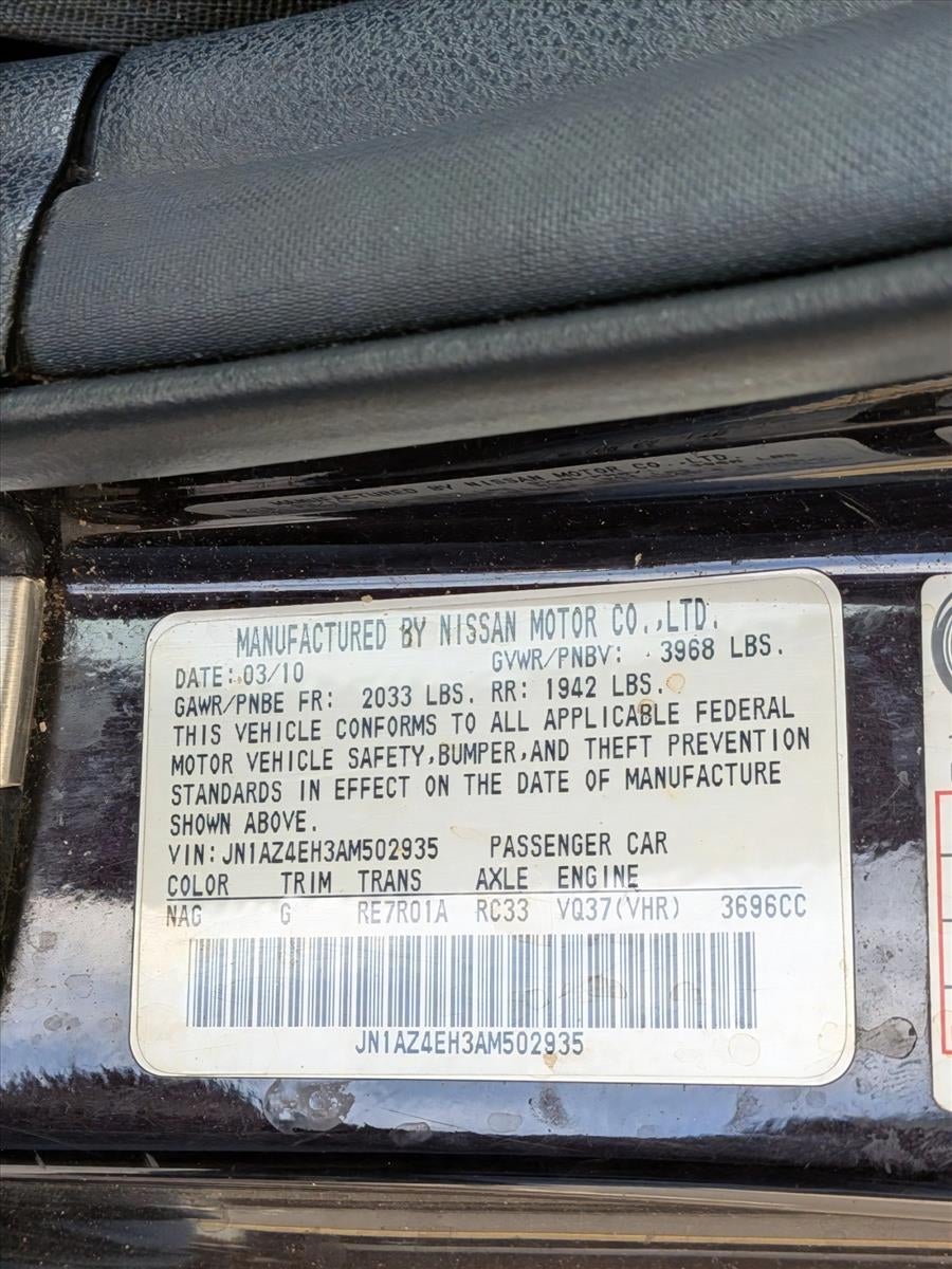 2010 Nissan 370Z 2dr Cpe Auto Touring