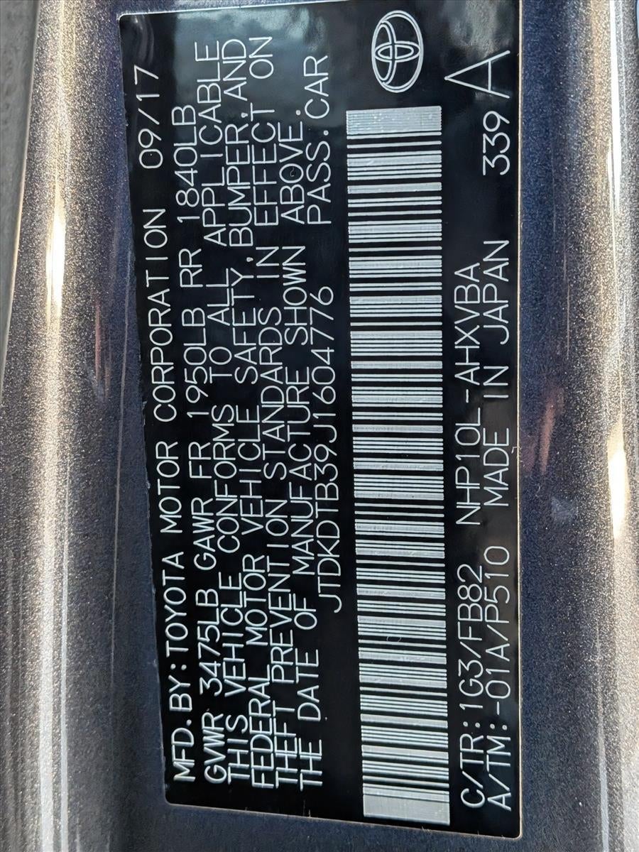 2018 Toyota Prius c Two (GS)