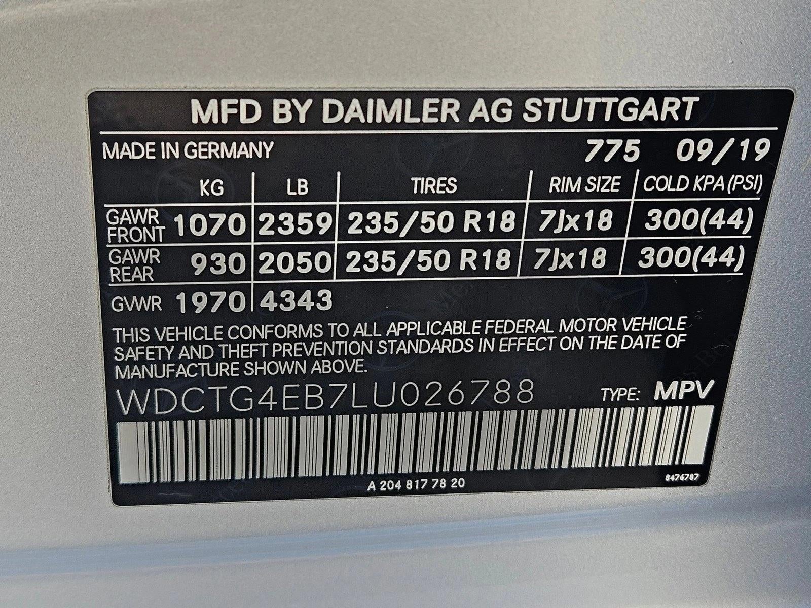 2020 Mercedes-Benz GLA GLA 250 SUV