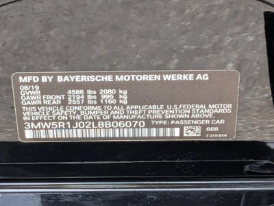 2020 BMW 330i Sedan North America