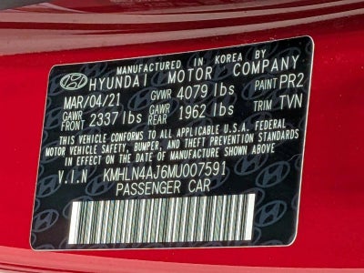 2021 Hyundai ELANTRA Hybrid Limited DCT