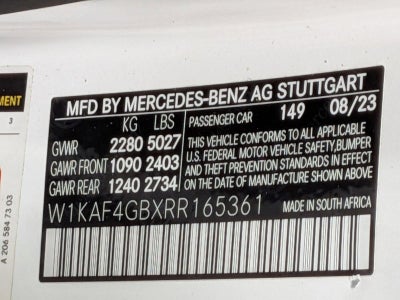 2024 Mercedes-Benz C-Class C 300 Sedan