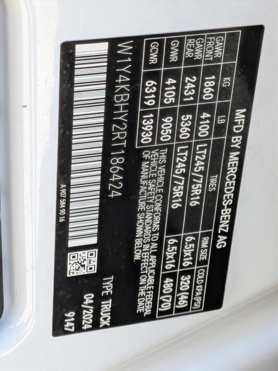 2024 Mercedes-Benz Sprinter Cargo Van 2500 Standard Roof I4 Diesel 144" RWD