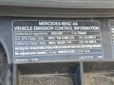 2024 Mercedes-Benz Sprinter Cargo Van 2500 High Roof I4 Diesel HO 170" RWD