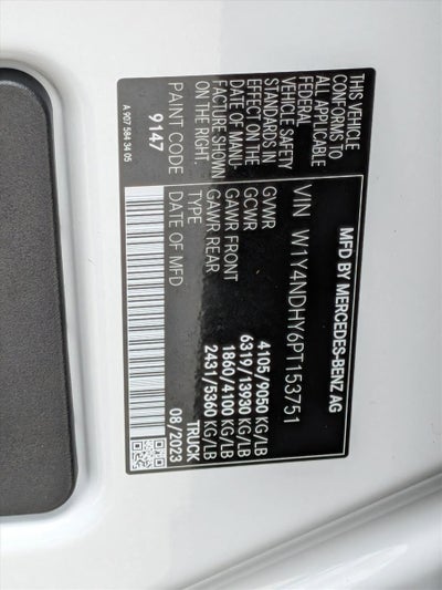 2023 Mercedes-Benz Sprinter Cargo Van 2500 High Roof I4 Diesel HO 170" Extended RWD