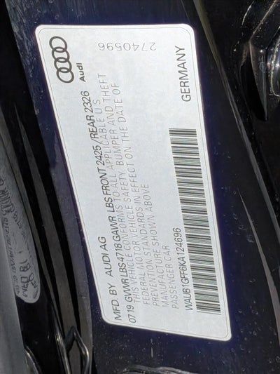 2019 Audi S3 Premium Plus 2.0 TFSI quattro