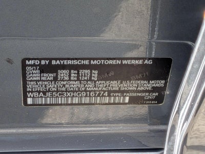 2017 BMW 540i Sedan