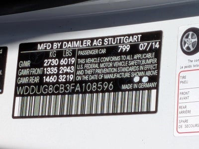 2015 Mercedes-Benz S-Class S 550 Sedan