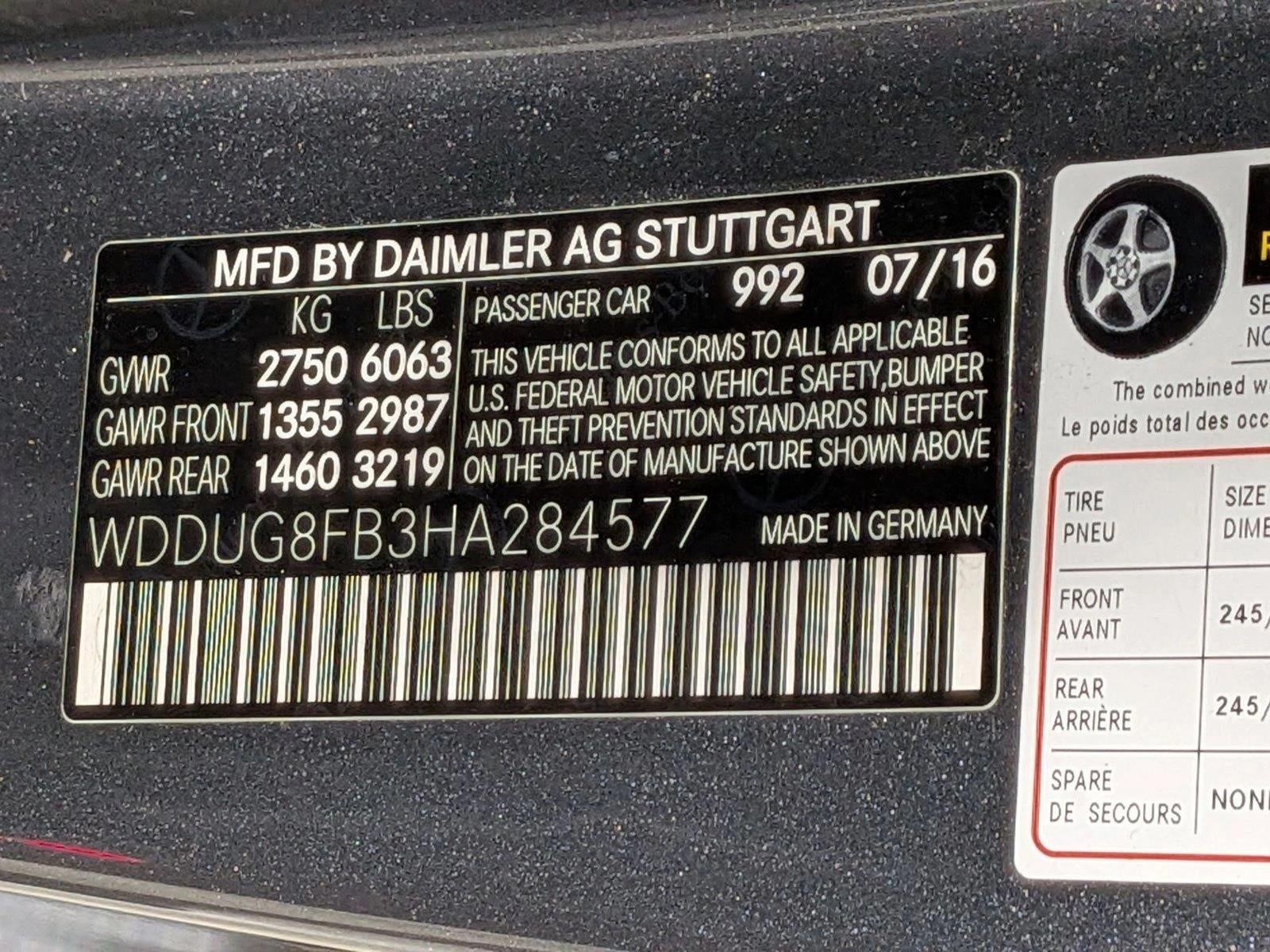 2017 Mercedes-Benz S-Class S 550 4MATIC® Sedan