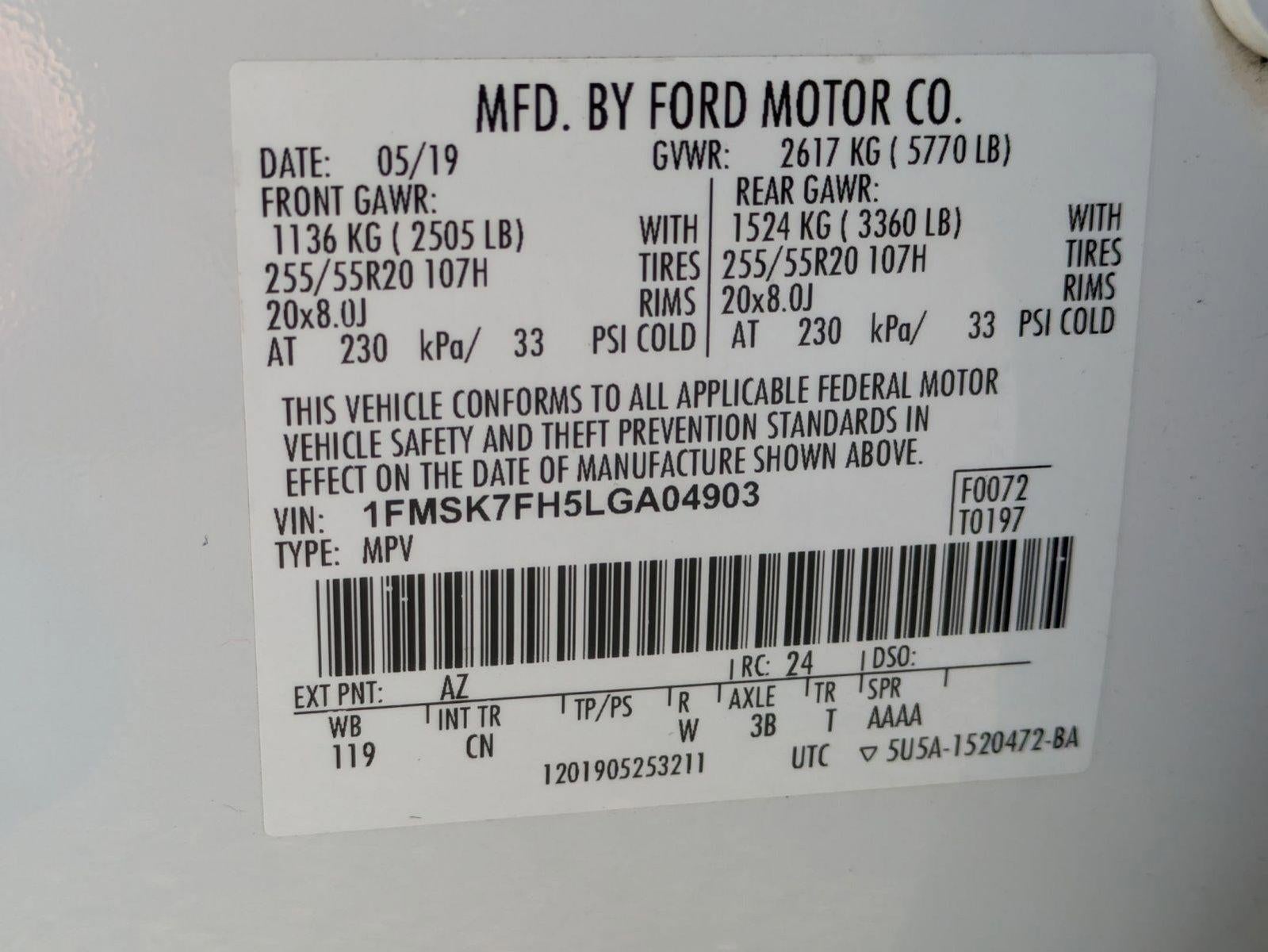 2020 Ford Explorer Limited RWD