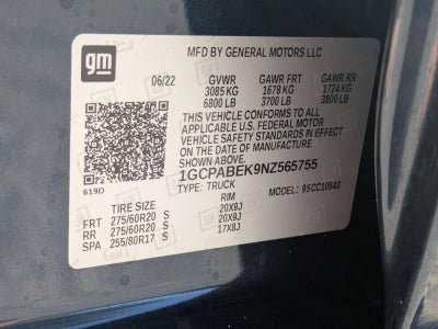 2022 Chevrolet Silverado 1500 Crew Cab Short Box 2-Wheel Drive Custom