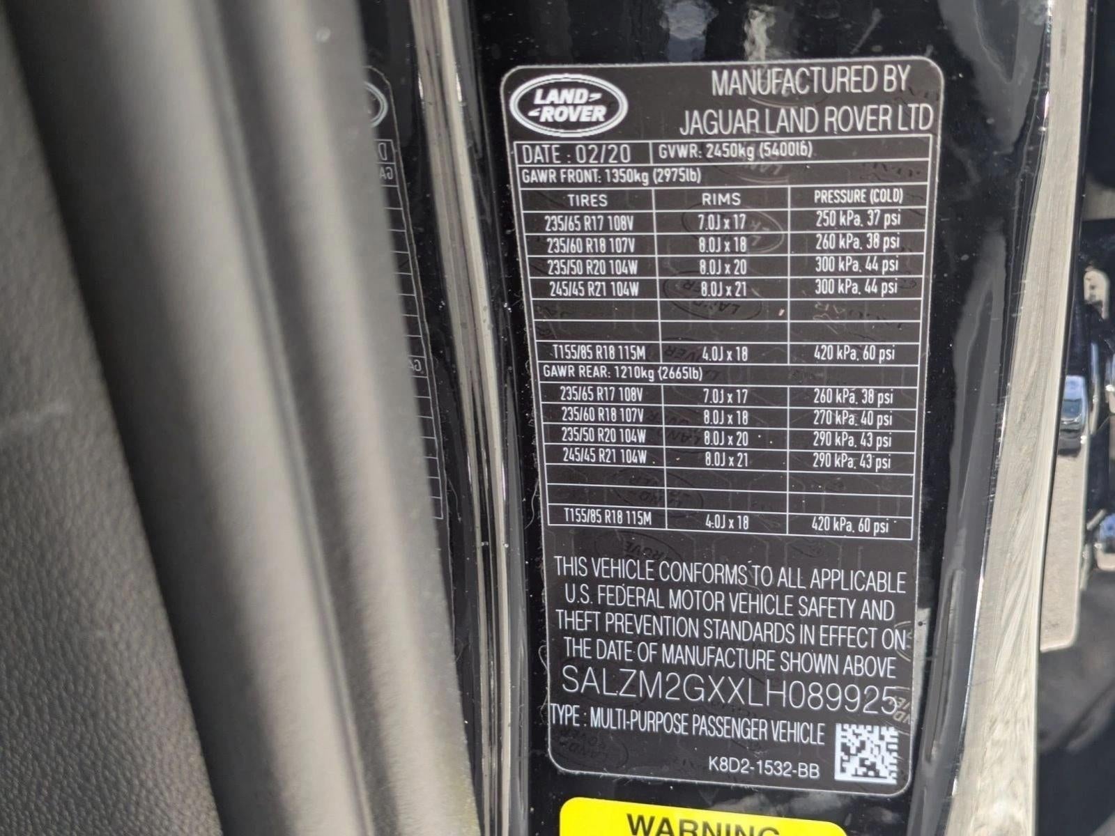 2020 Land Rover Range Rover Evoque P300 R-Dynamic HSE