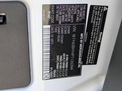 2023 Mercedes-Benz Sprinter Cargo Van 2500 Standard Roof I4 Gas 144" RWD