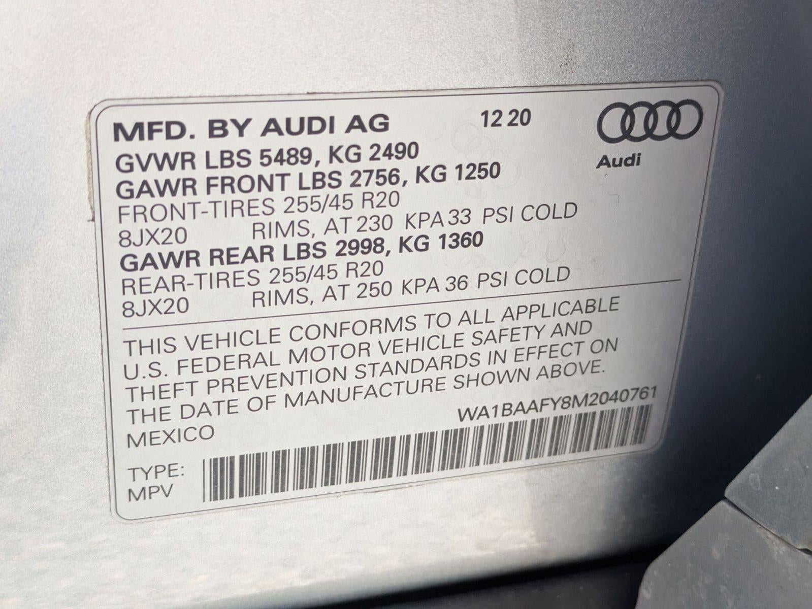2021 Audi Q5 Premium Plus 45 TFSI quattro