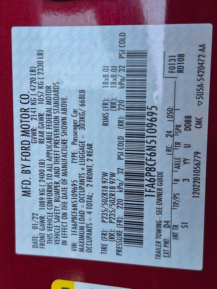 2022 Ford Mustang GT Premium Fastback