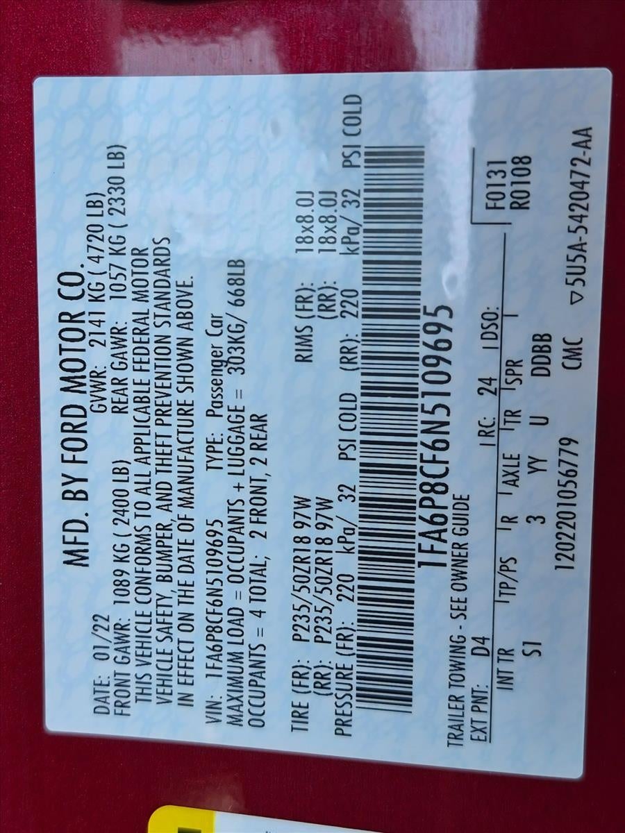 2022 Ford Mustang GT Premium Fastback