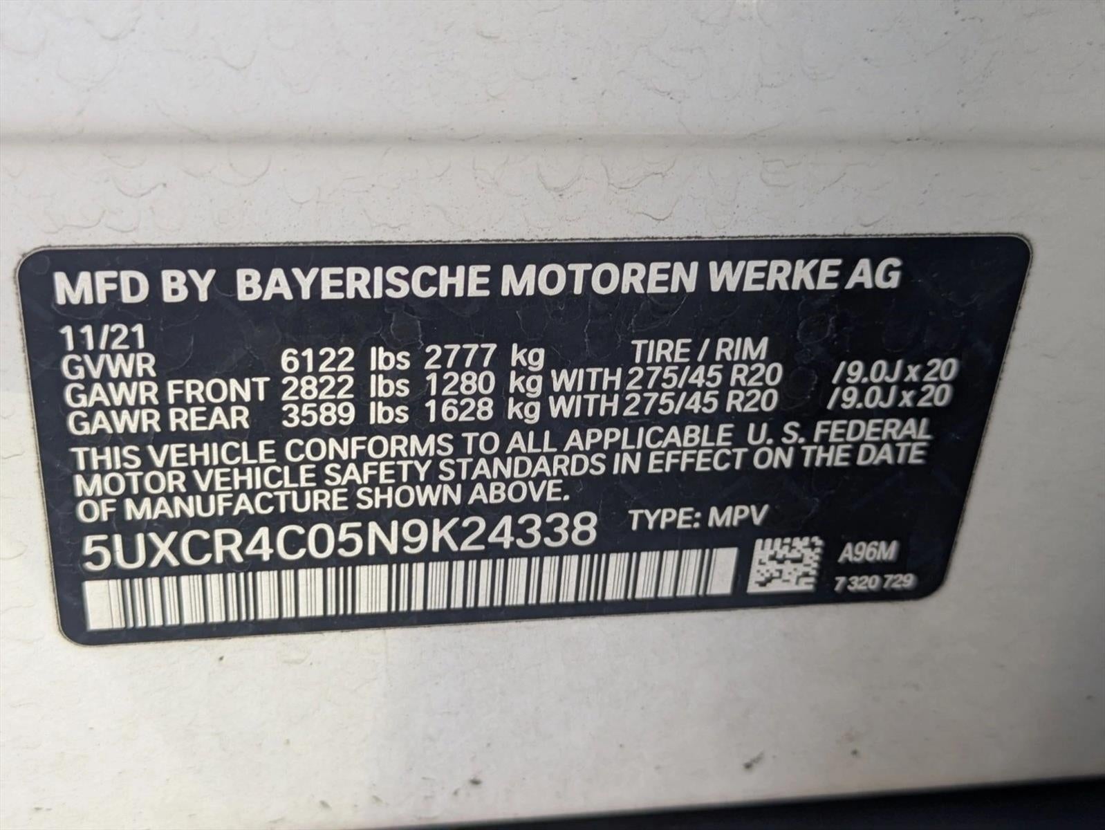 2022 BMW X5 sDrive40i Sports Activity Vehicle