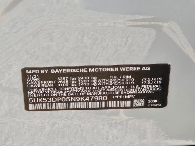 2022 BMW X3 xDrive30i Sports Activity Vehicle