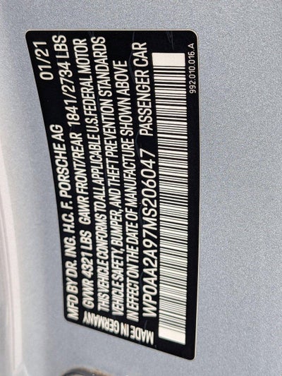 2021 Porsche 911 Carrera Coupe