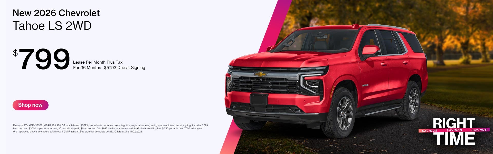 New 2026 Chevrolet Tahoe